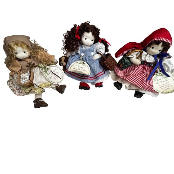 Set Of 3 Storybook Musical Dolls Dorothy Little Red Riding Hood Cinderella - Picture 2 of 16